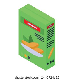 Spring roll package icon isometric vector. Chinese cuisine. Asian meal