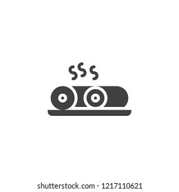 Spring roll vector icon. filled flat sign for mobile concept and web design. Chinese food simple solid icon. Symbol, logo illustration. Pixel perfect vector graphics