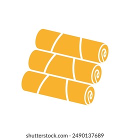 Spring rolls icon isolated on white background.