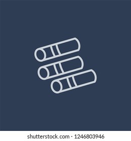 Spring Rolls icon. Spring Rolls linear design concept from Chinese Food collection. Simple element vector illustration on dark blue background.