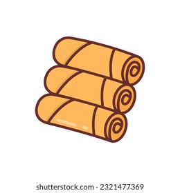 Spring Rolls icon in vector. Illustration