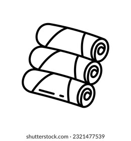 Spring Rolls icon in vector. Illustration