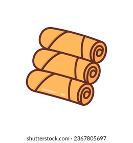 Spring Rolls icon in vector. Illustration