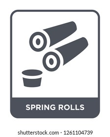 spring rolls icon vector on white background, spring rolls trendy filled icons from Culture collection, spring rolls simple element illustration