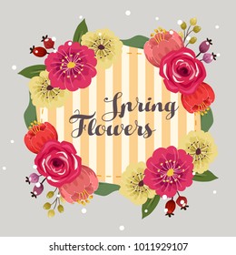 spring romantic flower card