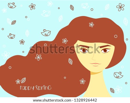 Spring romantic girl