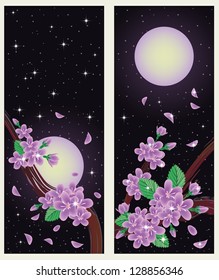 Spring sakura banners. vector illustration
