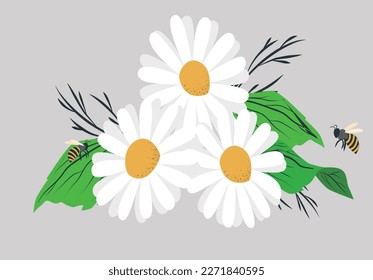 Spring sakura cherry blooming flowers bouquet. Isolated realistic pink petals, blossom, branches, leaves vector set. Design spring tree illustration