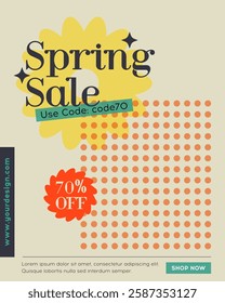 Spring Sale: 70% Off with Code - Modern and Eye-Catching Design