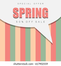 Spring sale background banner . Vector illustration.Layout template for your designs