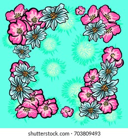 Spring sale background with beautiful colorful flower. Vector illustration template.banners.Wallpaper, flayer, invitation, posters, brochure, voucher discount.