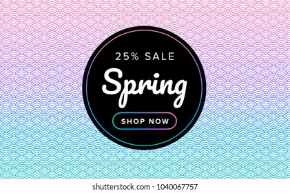 Spring sale background - beautiful texture - pink and green gradient colors vector illustration - spring sale template, special offer banner, promotion flyer, promo poster, brochure, voucher discount