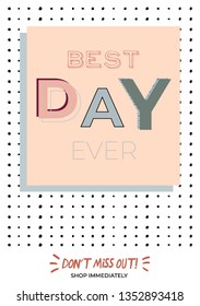 Spring sale background with beautiful and trendy lettering. Good template for web, card, poster, sticker, banner, invitation, flyers. Vector illustration