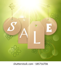 Spring sale background. Vector eps10.