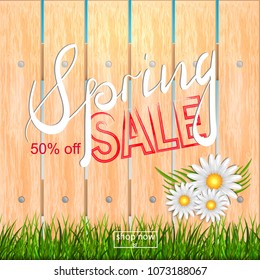  spring sale background. Vector Illustration