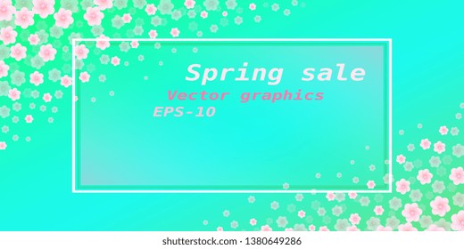 Spring sale background. Spring sale. Vector illustration template. Banners. Flyers, invitation, posters, brochure