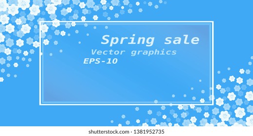Spring sale background. Spring sale. Vector illustration template. Banners. Flyers, invitation, posters, brochure