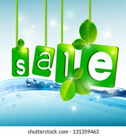 Spring sale background. Vector. Part of set.