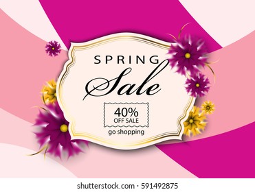 Spring sale background,vector illustration,8 march concept.Color backdrop.For web site,wallpaper,flyer,invitation,poster and brochure