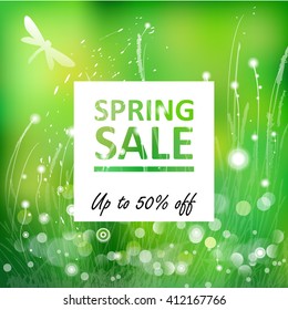 Spring sale banner 