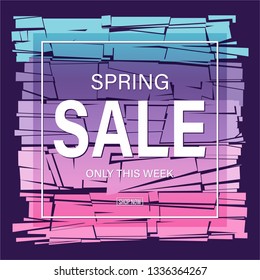Spring Sale Banner or Poster Vector Design.