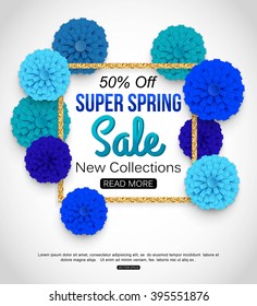 Spring Sale Banner and Special Offer. Vector eps10 format.