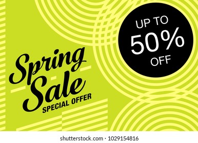 spring sale banner template design