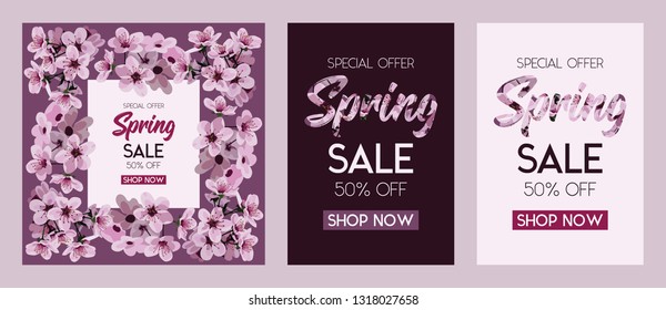 Spring sale banners 