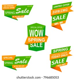 Spring sale banners.