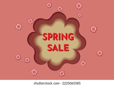 Spring sale. Banners with sakura flowers. Backgrounds with a flowering tree. An advertising poster, a social media post, a discount card or a flyer design template. Vector illustration.