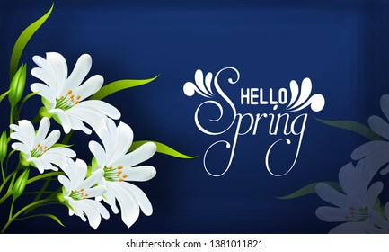 Spring sale with beautiful flowers, background Spring sale with beautiful flowers, background