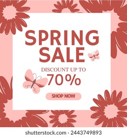 Spring Sale design for advertising, banners, leaflets and flyers.
