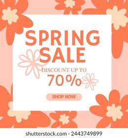 Spring Sale design for advertising, banners, leaflets and flyers.