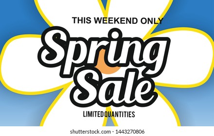 Spring Sale Design Background For Banner. Vector illustration. 