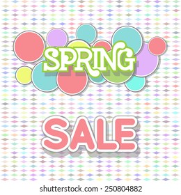 Spring Sale Design. Colorful Vector Illustration eps10
