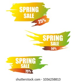 Spring sale design in paint splatter.