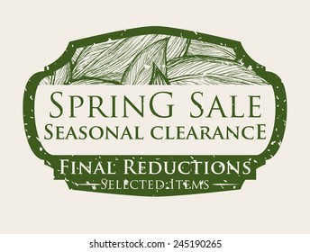 spring sale design, vector illustration eps10 graphic 