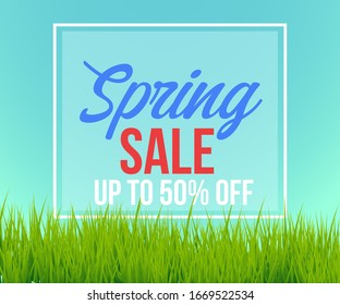 Spring sale flyer Design Background.