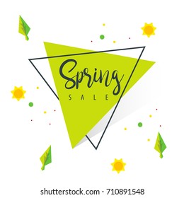 Spring Sale Geometric Shape for Poster and Social Media Campaign