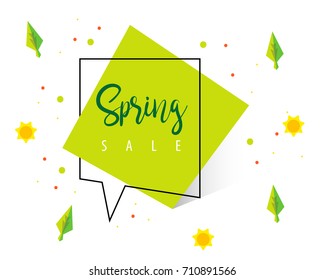 Spring Sale Geometric Shape for Poster and Social Media Campaign