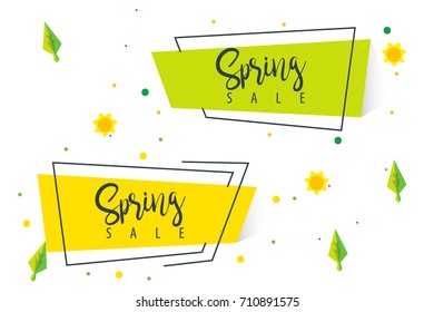 Spring Sale Geometric Shape for Poster and Social Media Campaign