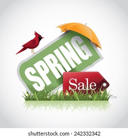 Spring sale icon EPS 10 vector stock illustration