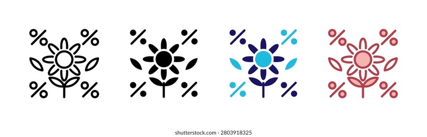 Spring Sale Icons, Multi Style Icon Set