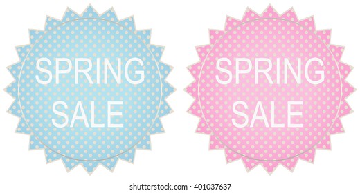 Spring sale label set