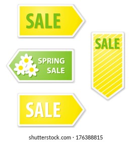 Spring sale labels