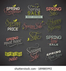 Spring sale labels