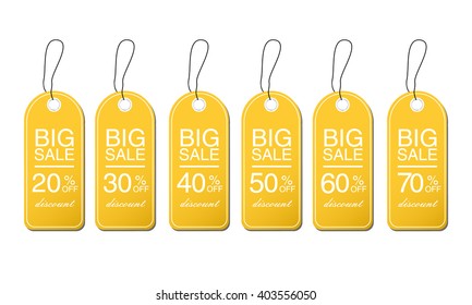 spring sale, sale labels set.
