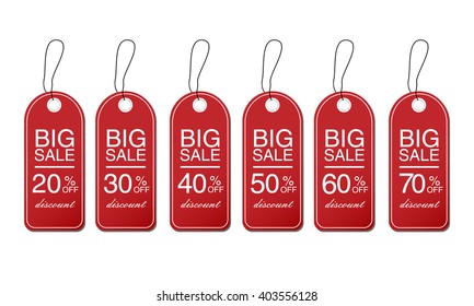 spring sale, sale labels set.