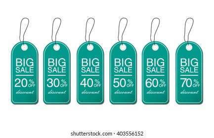spring sale, sale labels set.