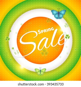 Spring Sale, Layered Background Design